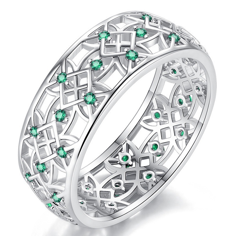 ring with stone with zircon