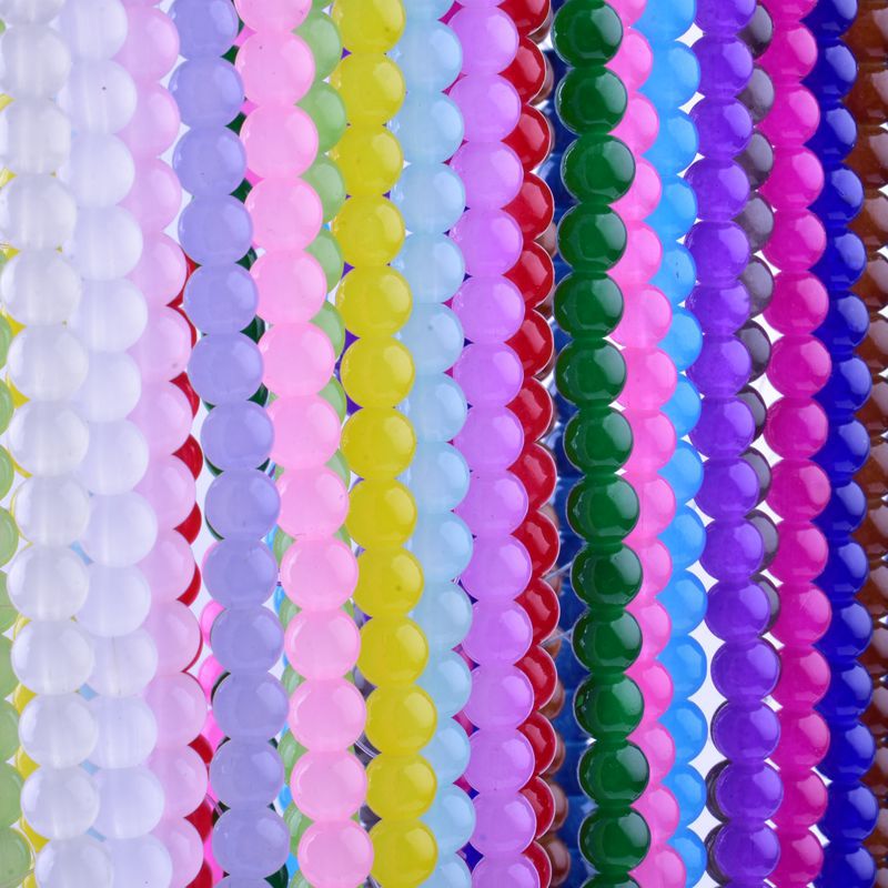 glass round beads