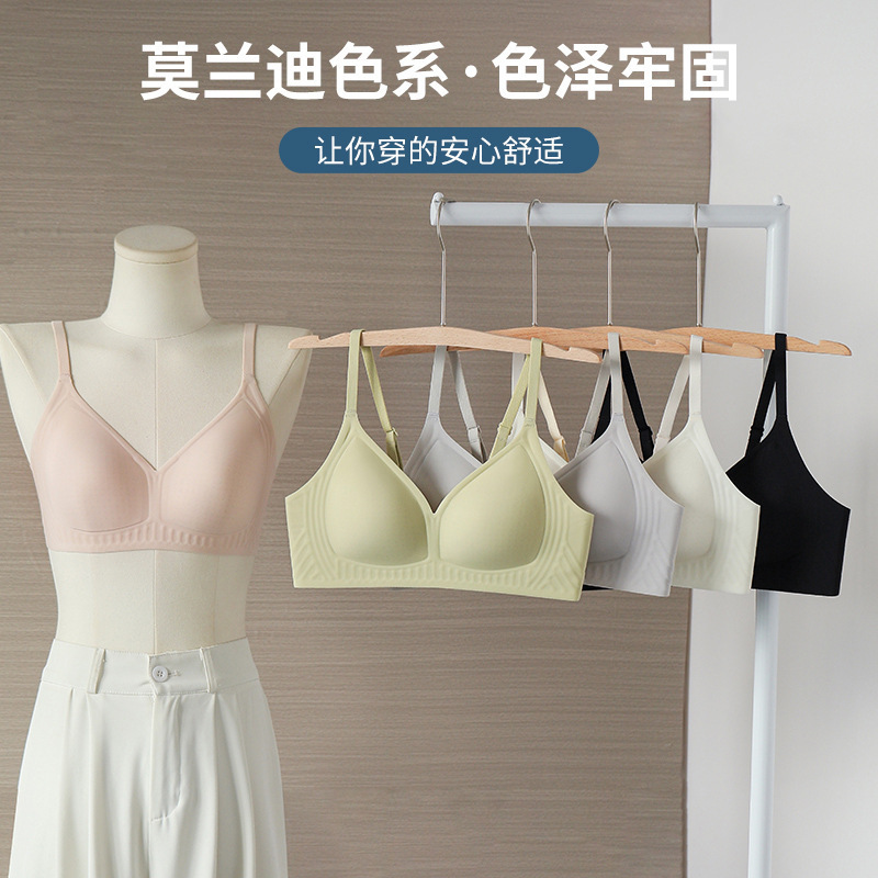8113 Original Lightweight Ice Silk Seamless Bra for Women, Minimizes Large Bust, Fills Small Bust, Soft Support Bra