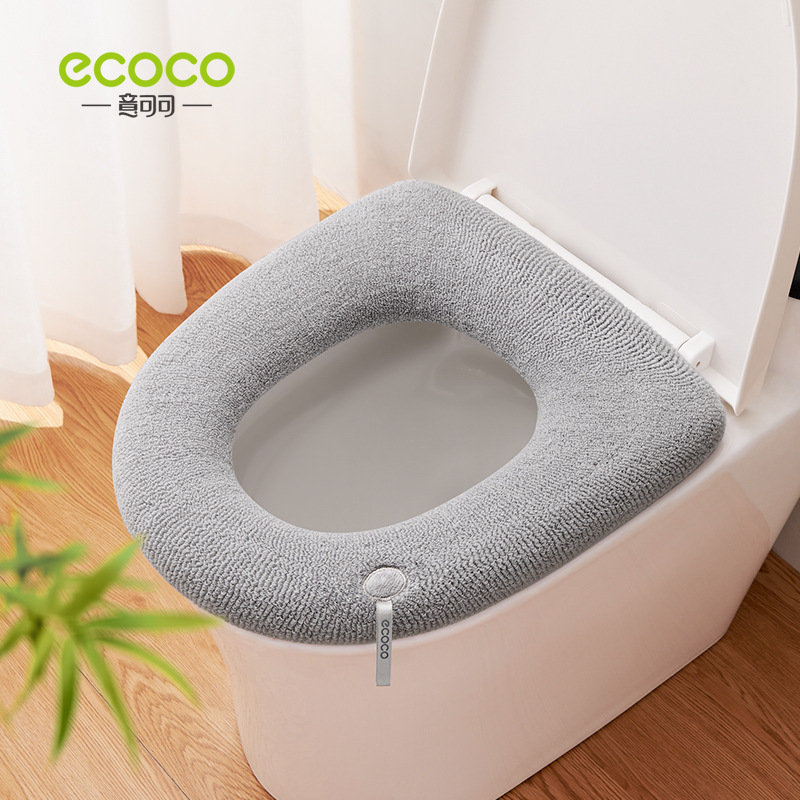 Engrosada cubierta del cojín del asiento del inodoro de invierno cojín del hogar pegatinas de otoño e invierno Cuatro Estaciones universal de felpa asiento de inodoro