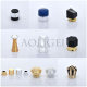 Factory wholesale 13-mouth 15-mouth ABS bright black matte black ball gold and silver black perfume bottle lid of various colors