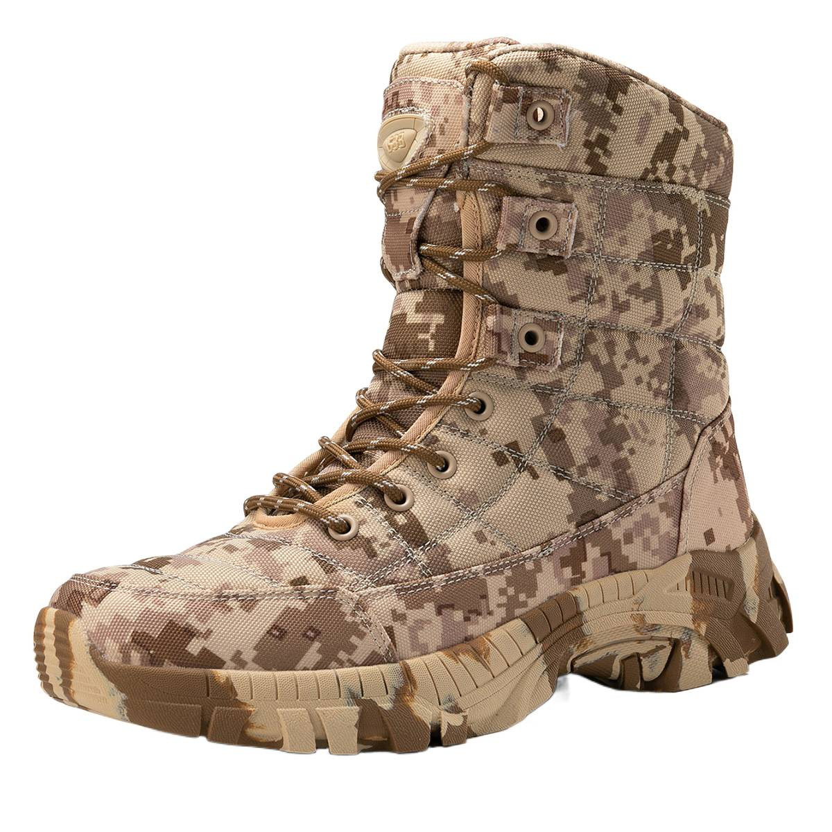 Nuevas botas de combate para hombres grandes transfronterizas botas de camuflaje al aire libre botas de montaña de alto alcance botas tácticas para hombres botas de entrenamiento de senderismo