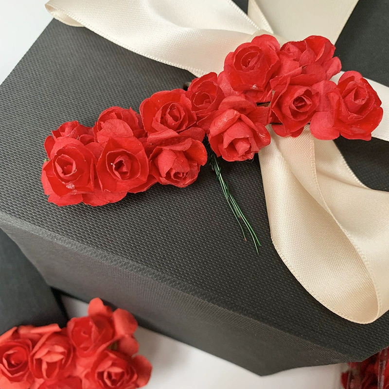 Симуляционная цветочная size роза бумажная цветок DIY handmade подарочная коробка hi конфета коробка в сливовый аксессуары декорация красной
