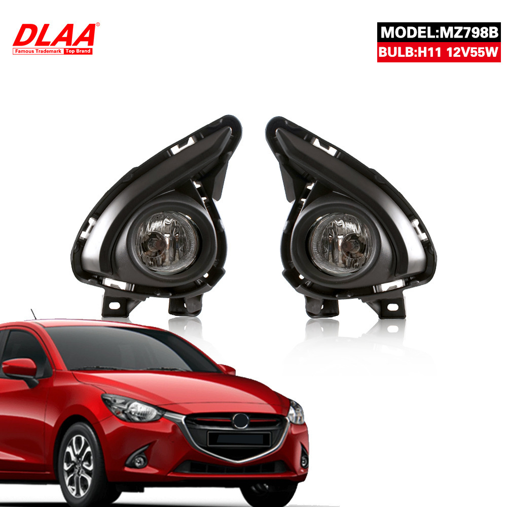 Aplicable a 15 16 17 años Mazda 2 conjunto de lámpara de niebla delantera de importación Mazda luz de viaje diurna luz de barra delantera