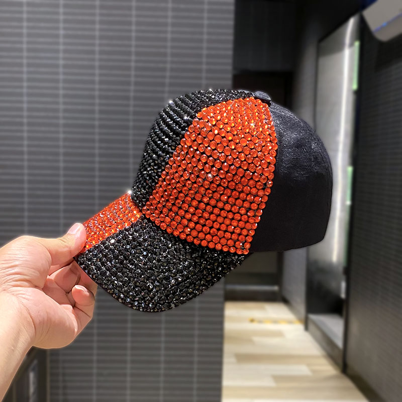 Unisex Glittery Curved Eaves Rhinestone Hip-Hop Streetwear Baseball Cap display picture 1