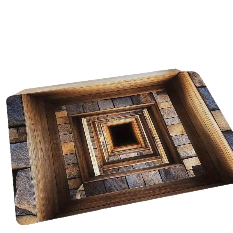 3d Illusion Bathroom Mat Soft Chenille Rug With Non Slip Base_voghion.com