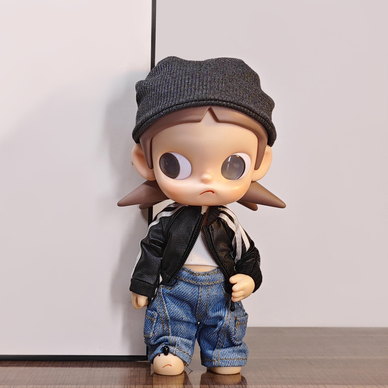 Zsiga's Dream Leather Jacket and Scimitar Pants Set 8-Point Bjd Movable Doll Ga Zi Sister Doll Cool Outfit Set