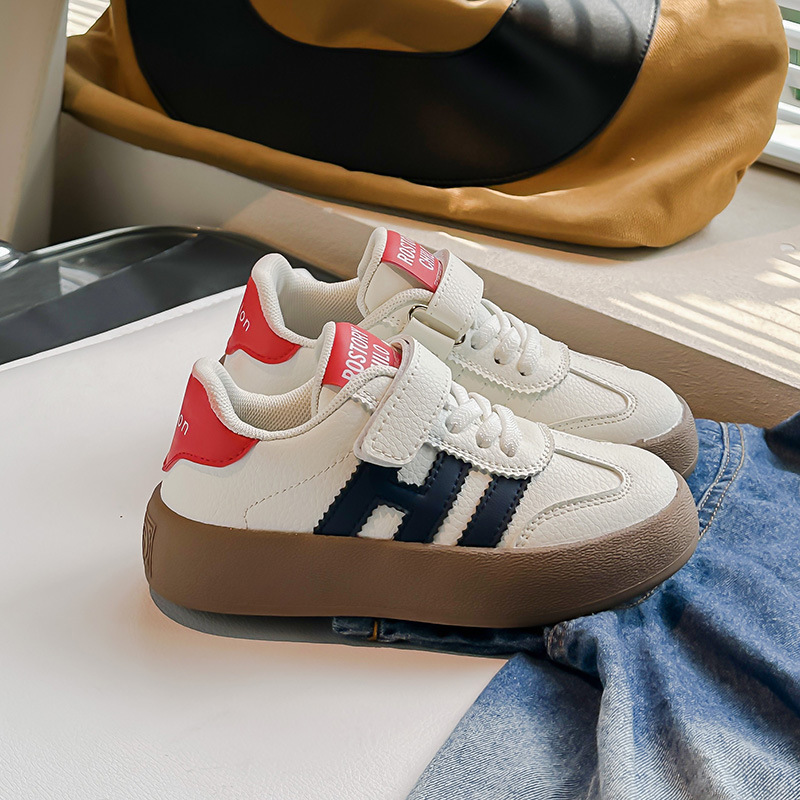 Zapatillas Deportivas para Niñas, Primavera-Otoño 2025, Estilo Coreano, Retro, para Niños Mayores, Casuales, Blancas, para Niños