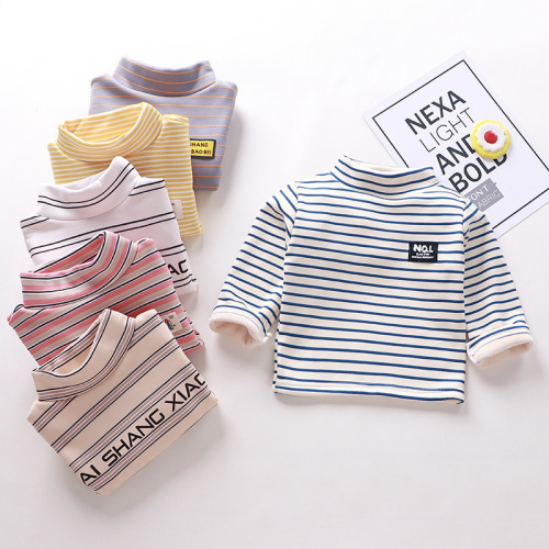 Children's winter middle-child base clothing for boys and girls, warm base innerwear with extra padding, children's top clothing