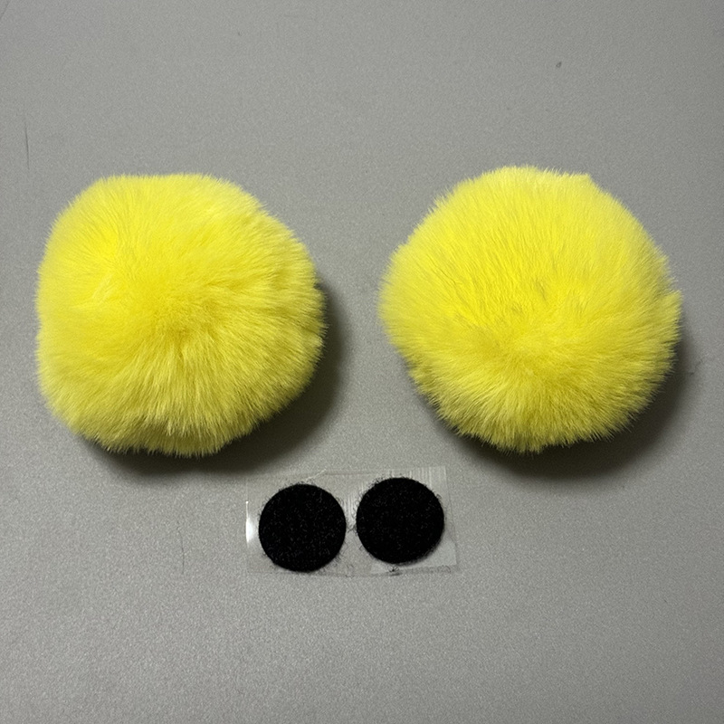 Plush Cat Ear — Universal Auto Parts and Accessories - round-bear-1-pair-yellow