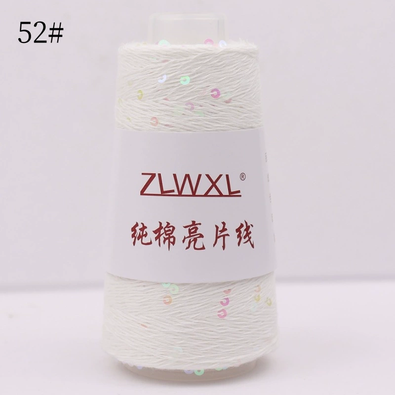 С Sequин хлопчатобумажная пряжа (ZLWXL) 50 г моток, 400 м, нашивочные стразы