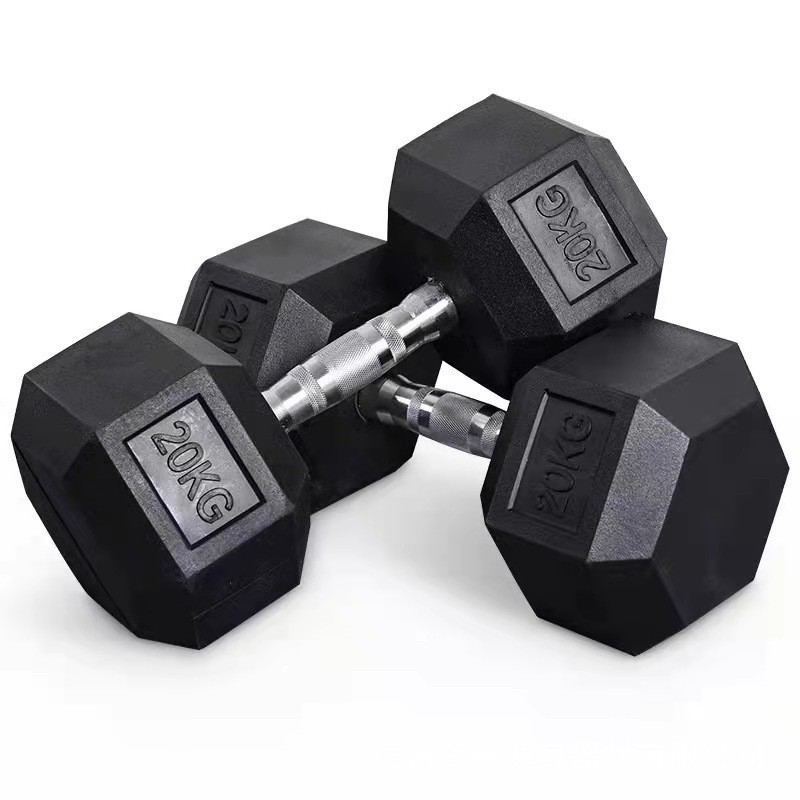 Explosiones transfronterizas gimnasio Dumbbell domáce cabeza redonda hexagonal fábrica de producción de dumbbell venta al por mayor directa
