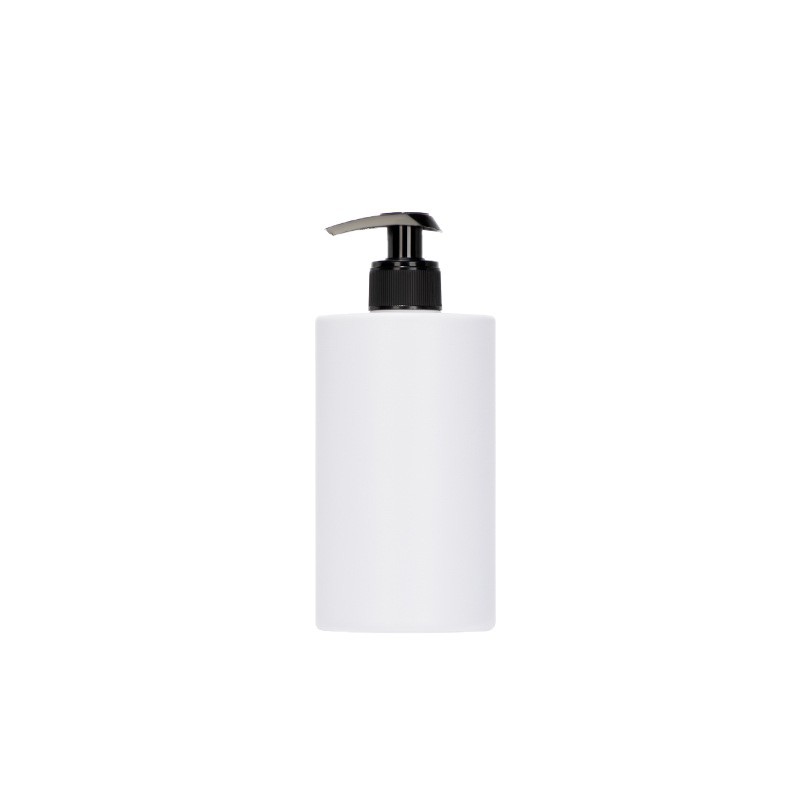 Spot botella de plástico exfoliante blanco PET de 500ml botella de champú de alto valor con loción de 300ml