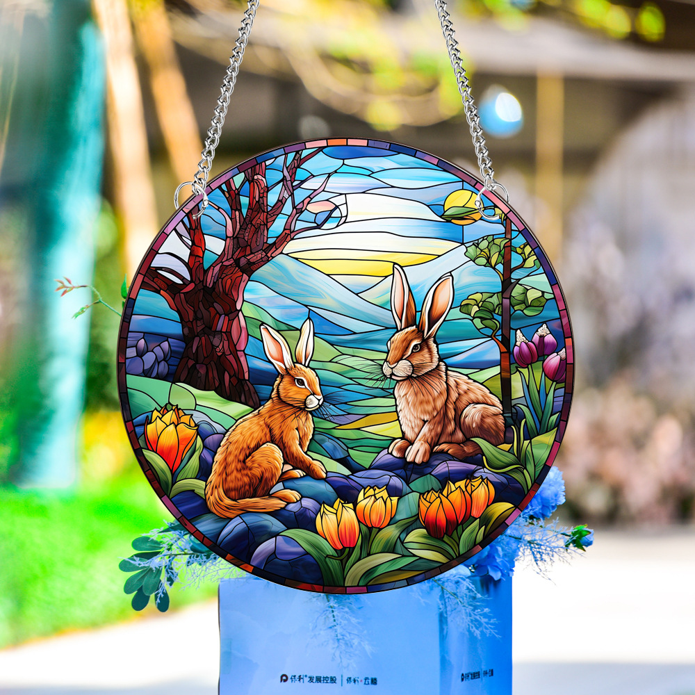 95g Weight pendant Home Textiles & Decor Type Acrylic Material Easter Festival Rabbit Pattern Casual, Elegant, Classical Style Easter Casual Elegant Classical Rabbit Arylic Party Supplies Decorations 68