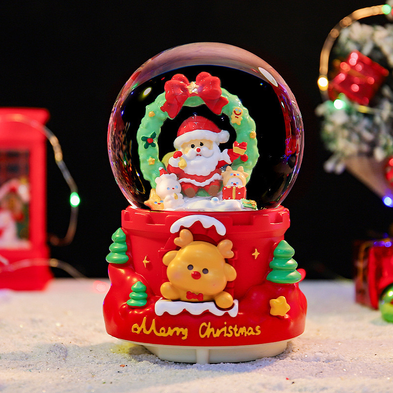 Nuevos regalos de Navidad luminosos bolas de cristal de nieve de agua decoraciones de Navidad al por mayor transfronterizas regalos para niños