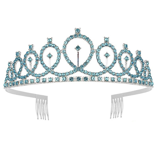 European and American party crown headband rhinestone crown hair accessories one-year number birthday cake ornaments alloy headband wholesale