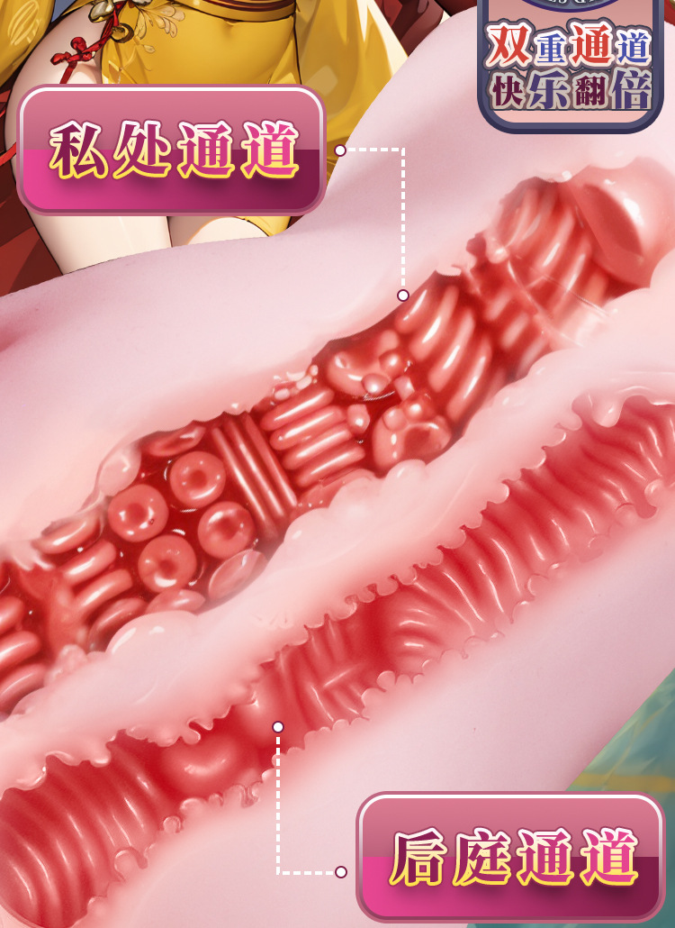 Jiuai Male Masturbator TPE Half-body Model with Realistic Entry, Manual Control — detail image 7