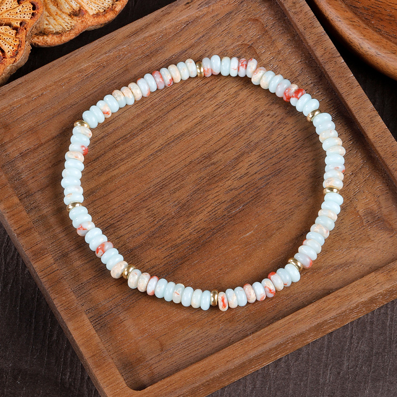 Cross-border natural crystal single-loop bracelet, natural stone Emperor Stone hand-beaded bracelet, handmade beaded jewelry for men and women, couple's hand accessory supply Cross-border natural crystal single-loop bracelet, natural stone Emperor Stone hand-beaded bracelet, handmade beaded jewelry for men and women, couple's hand accessory supply