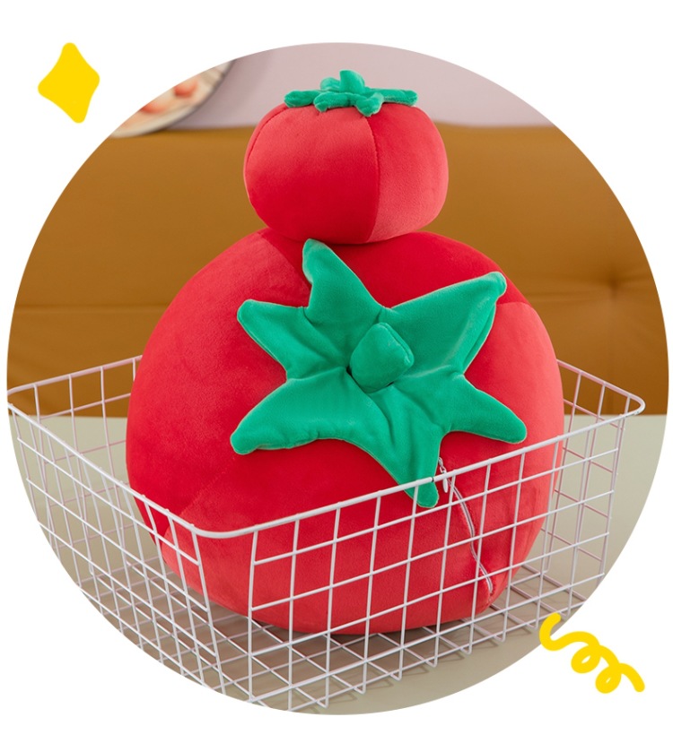 Tomato Plush Doll Artificial Tomato Pillow Doll Plush Toy Large Vegetable Doll Activity Gift Batch
