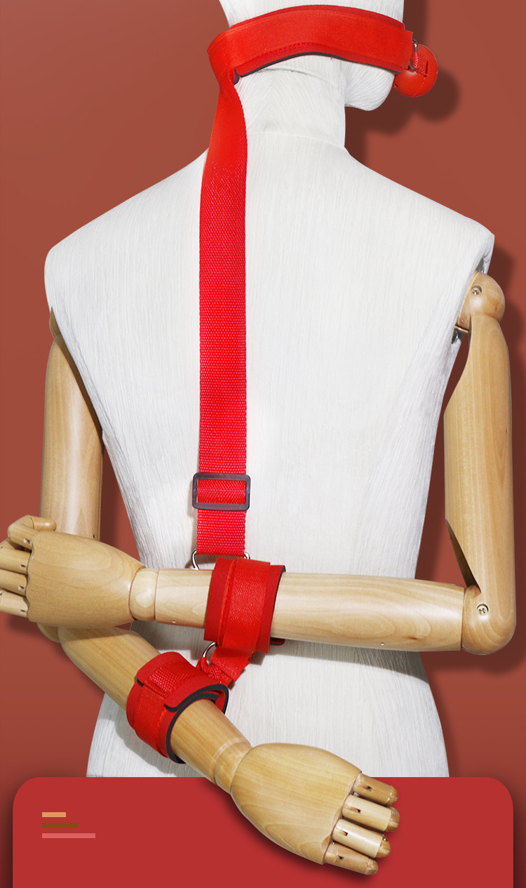 SM Reverse Handcuffs PU Leather and Alloy Restraint Set for Couples — detail image 12