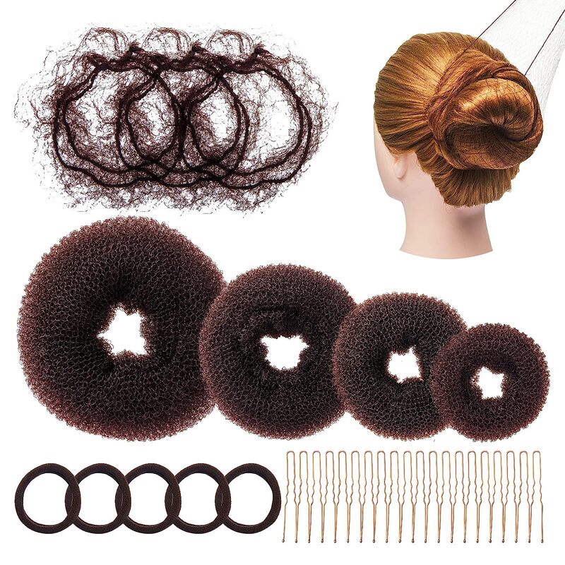ヘア用品のヘアアイロンセットの髪の針の団子の頭のつぼみの髪の形の理髪道具|undefined