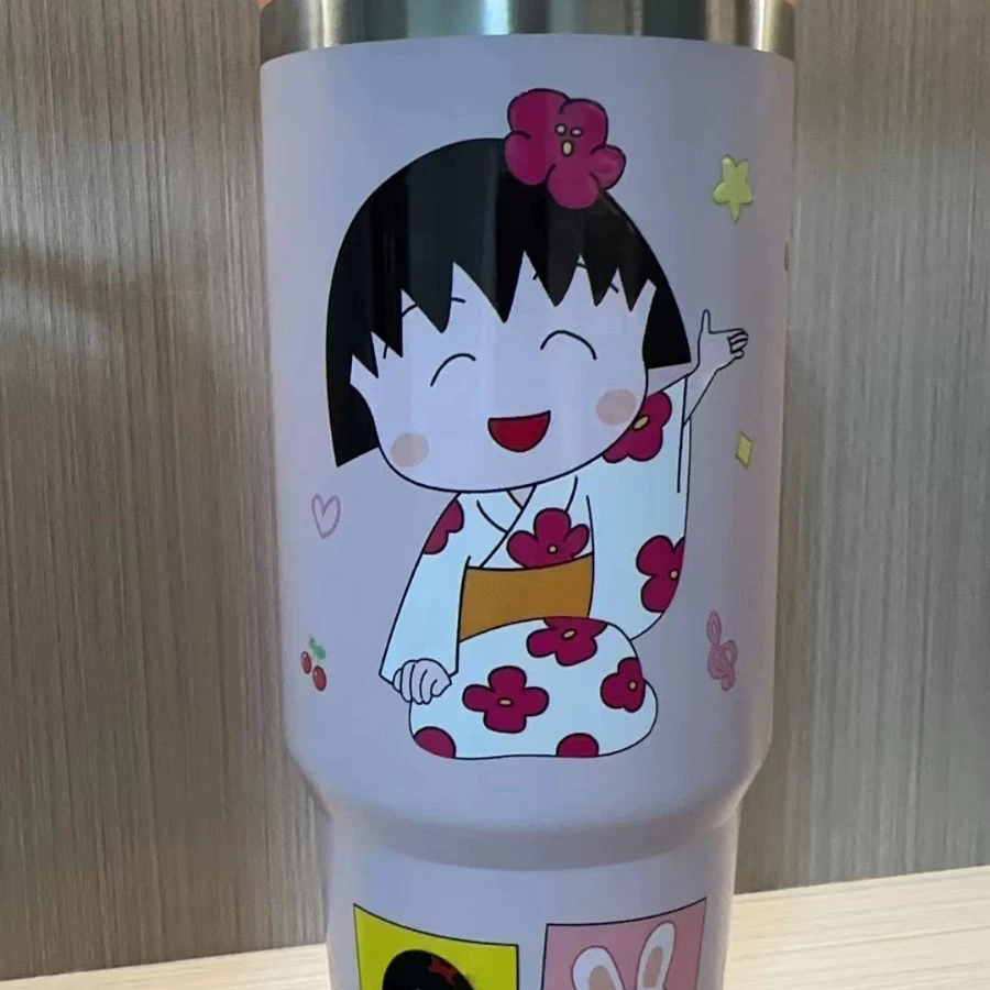 Термос-вакуум 30 oz с мультяшным рисунком, нержавеющая сталь AISI 304, двойные стенки