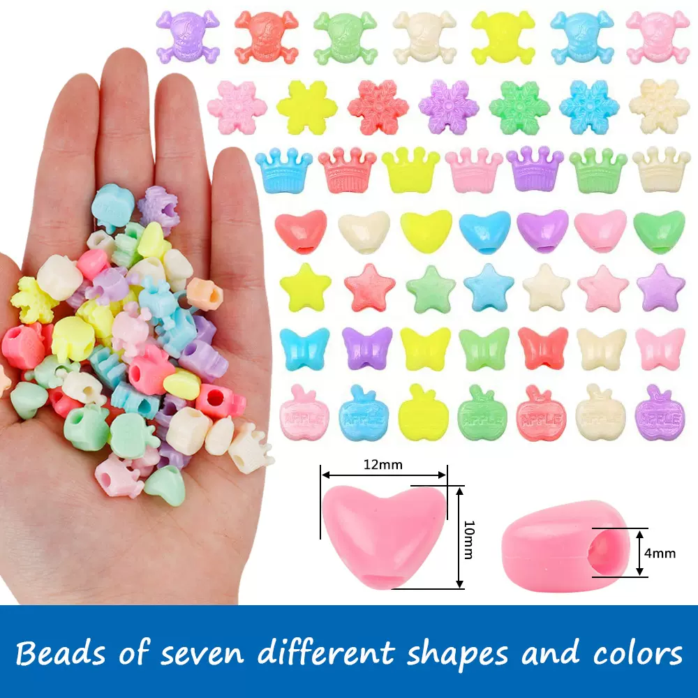 跨境新品亚克力珠diy饰品配件儿童手工串珠批发马卡龙异形散珠