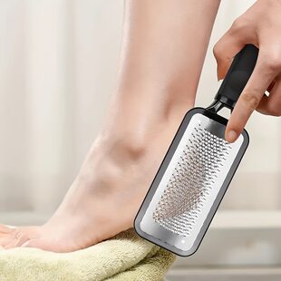 Foot rub stainless steel foot rub board to remove dead skin, calluses and cuticles. Foot scrub tool. Foot rub tool for home use.
