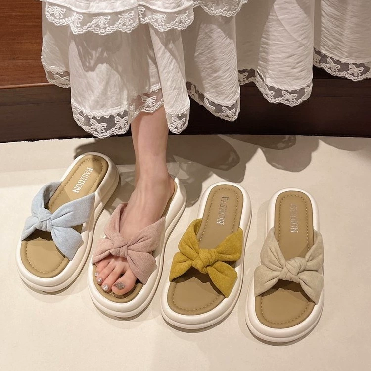 Женские сандалии в стиле феи для улицы, лето 2025, новая мода, с юбкой, пляжные шлепанцы на толстой подошве