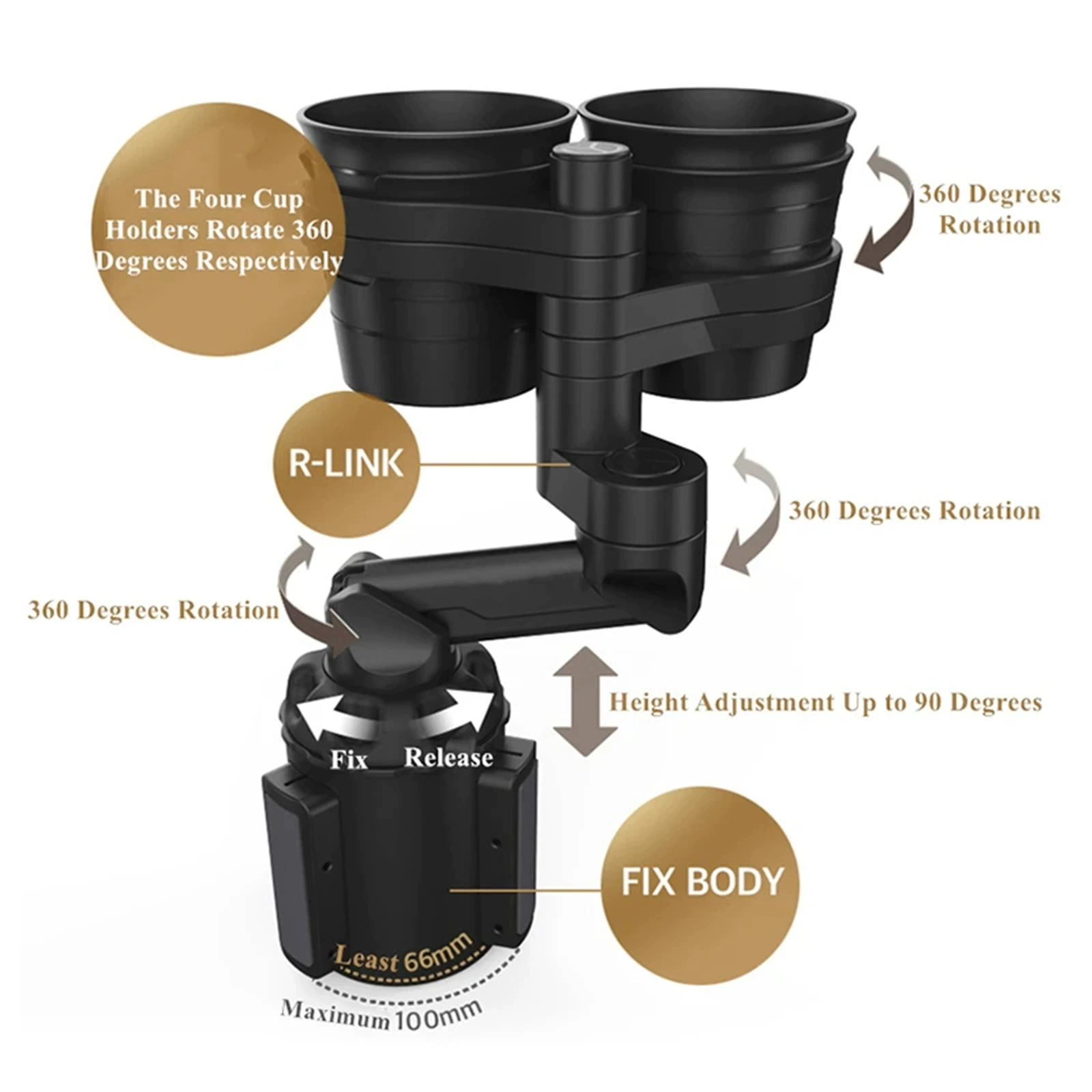 Cup Holder Expander Adapter