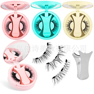 Amazon's Popular Magnetic False Eyelashes Cross-Border All-In-One Box Set Temu Hot-Selling European and American Thick Glue-Free Eyelashes