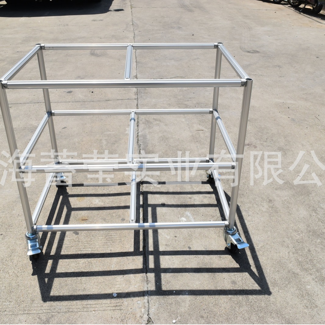 厂家供应 专业 多功能铝合金线棒推车 周转车 第三代精益管架