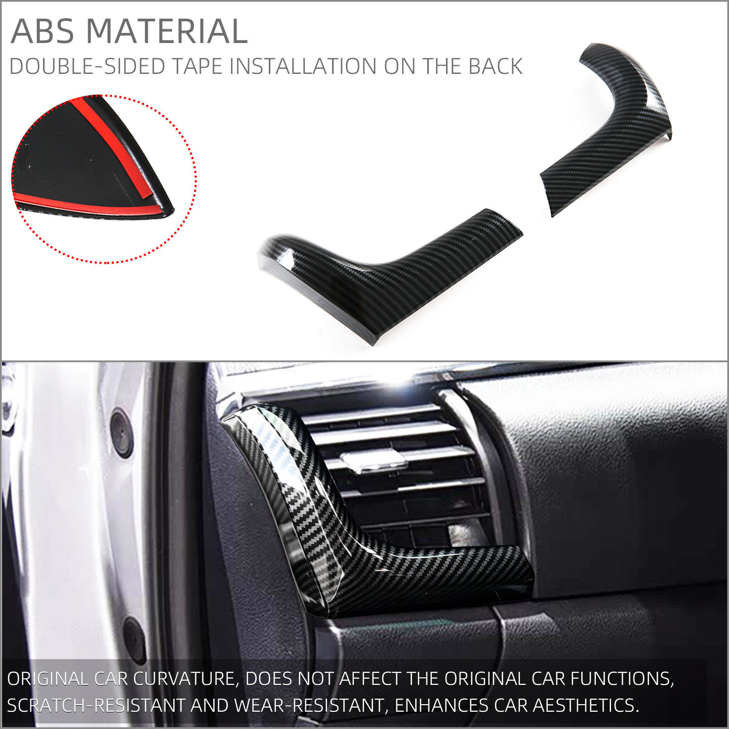 Suitable for 22 Models of Toyota Hilux Revo Air Conditioning Vent Decorative Stickers Interior Modification Accessories