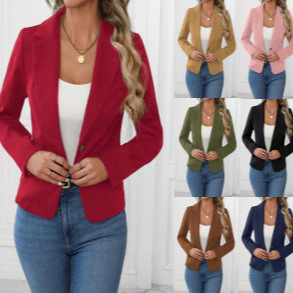 2025 Amazon Wish Hot-Selling Women's Blazer, High-End Solid Color Women's Small Suit