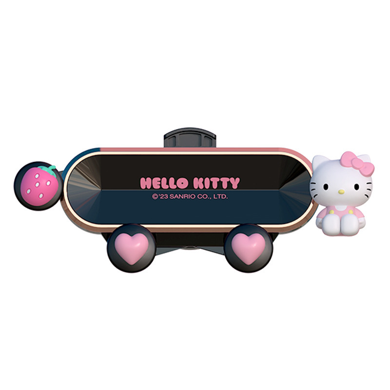 Hellokitty soporte para teléfono móvil para automóvil dibujos animados creativo salida de aire para automóvil navegación soporte de gravedad universal