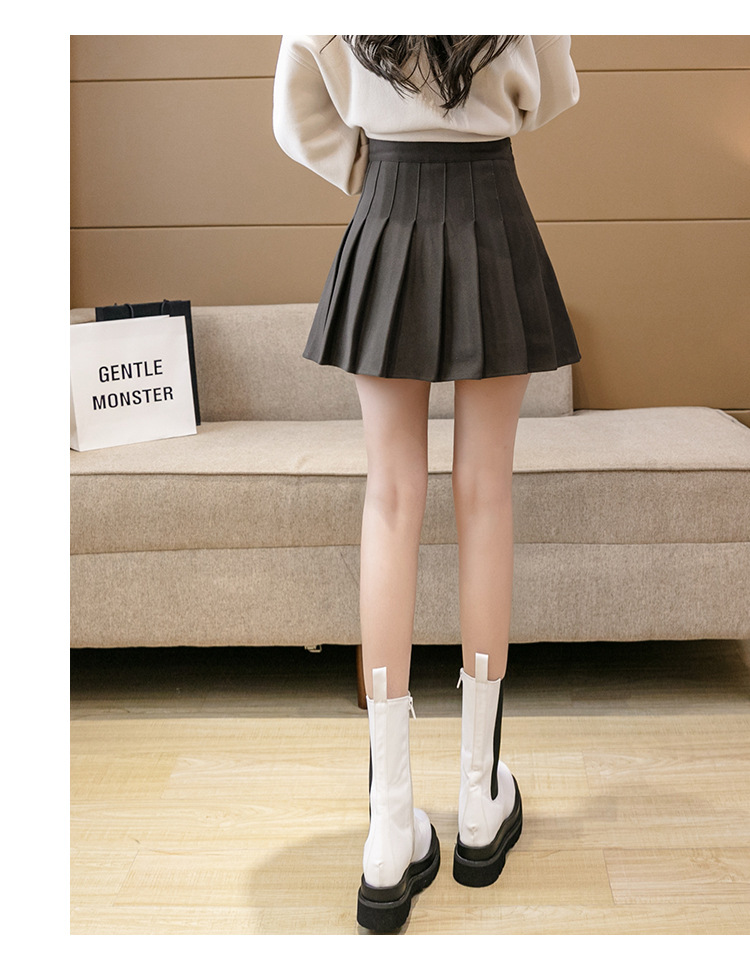 Women'S Gender Pleated Design Preppy Style Style Summer Preppy Style Solid Color Polyester Above Knee Skirts