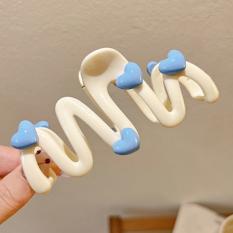 2 # clip de agarre de onda de amor beige 10.5cm