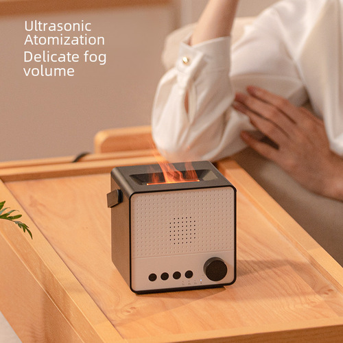 New Music Flame Aroma Diffuser Home Smart Wireless Bluetooth Speaker Ultrasonic Air Humidifier Aroma Machine