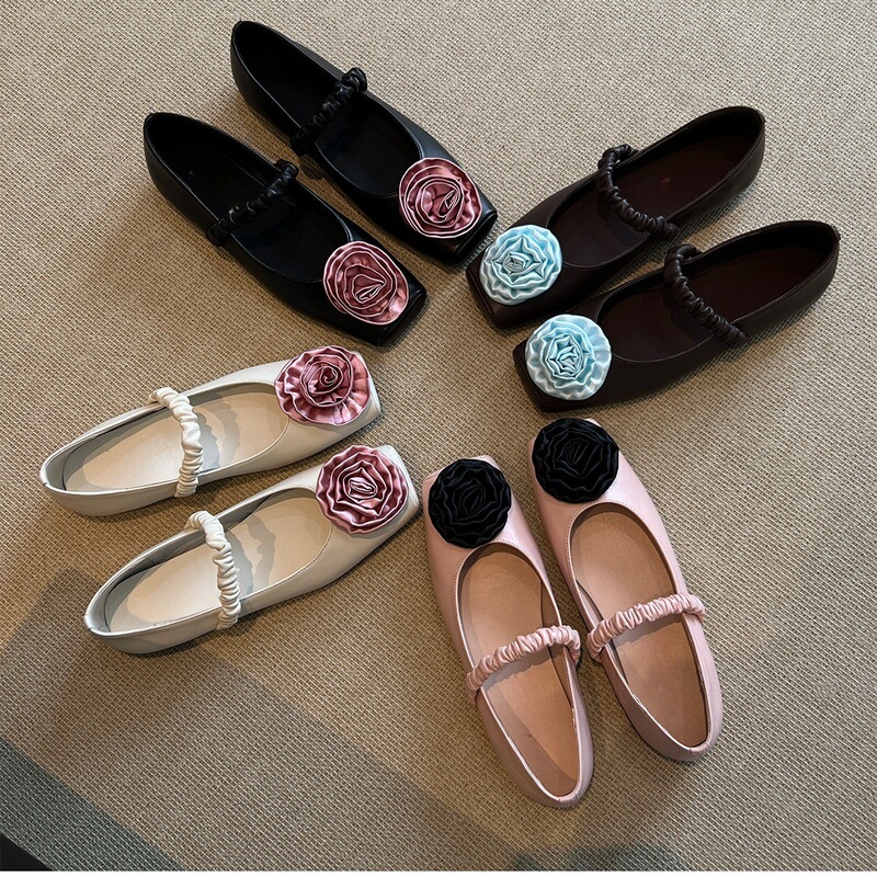 Sheepskin Version~Floral Vintage Mary Jane Shoes, New Spring Style, Shallow Mouth, Gentle and Elegant Women's Flat Shoes Sheepskin Version~Floral Vintage Mary Jane Shoes, New Spring Style, Shallow Mouth, Gentle and Elegant Women's Flat Shoes
