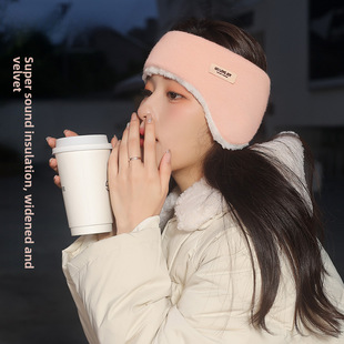 2025 New Winter Earmuffs for Women Outdoor Windproof and Velvet Warmth and Soundproofing and Noise Reduction Sleeping Head-mounted Cross-Border
