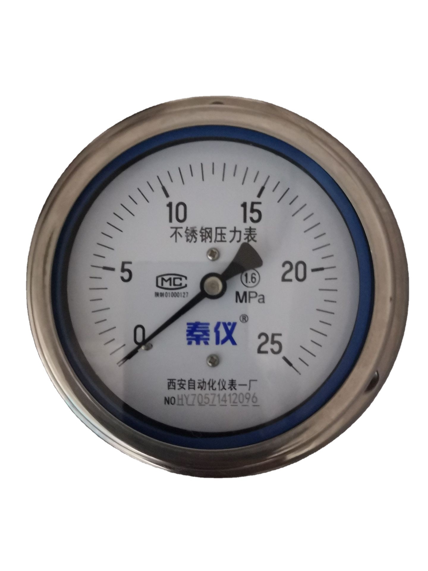西安自动化仪表一厂 秦仪 不锈钢压力表 Y-100BF-ZT