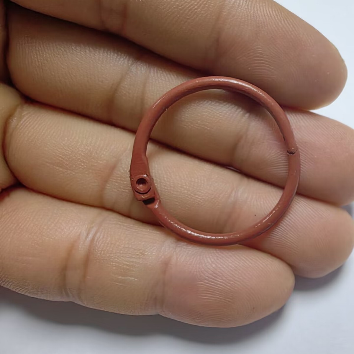DIY accesorios de llavero 30mm hierro pintado colorido llavero redondo anillo de apertura de anillo de fijación