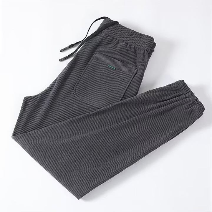 Pantalones de terciopelo dorado Pantalones deportivos para hombres pantalones de pana engrosada forrada de lana pantalones casuales sueltos rectos pantalones de pana para hombres