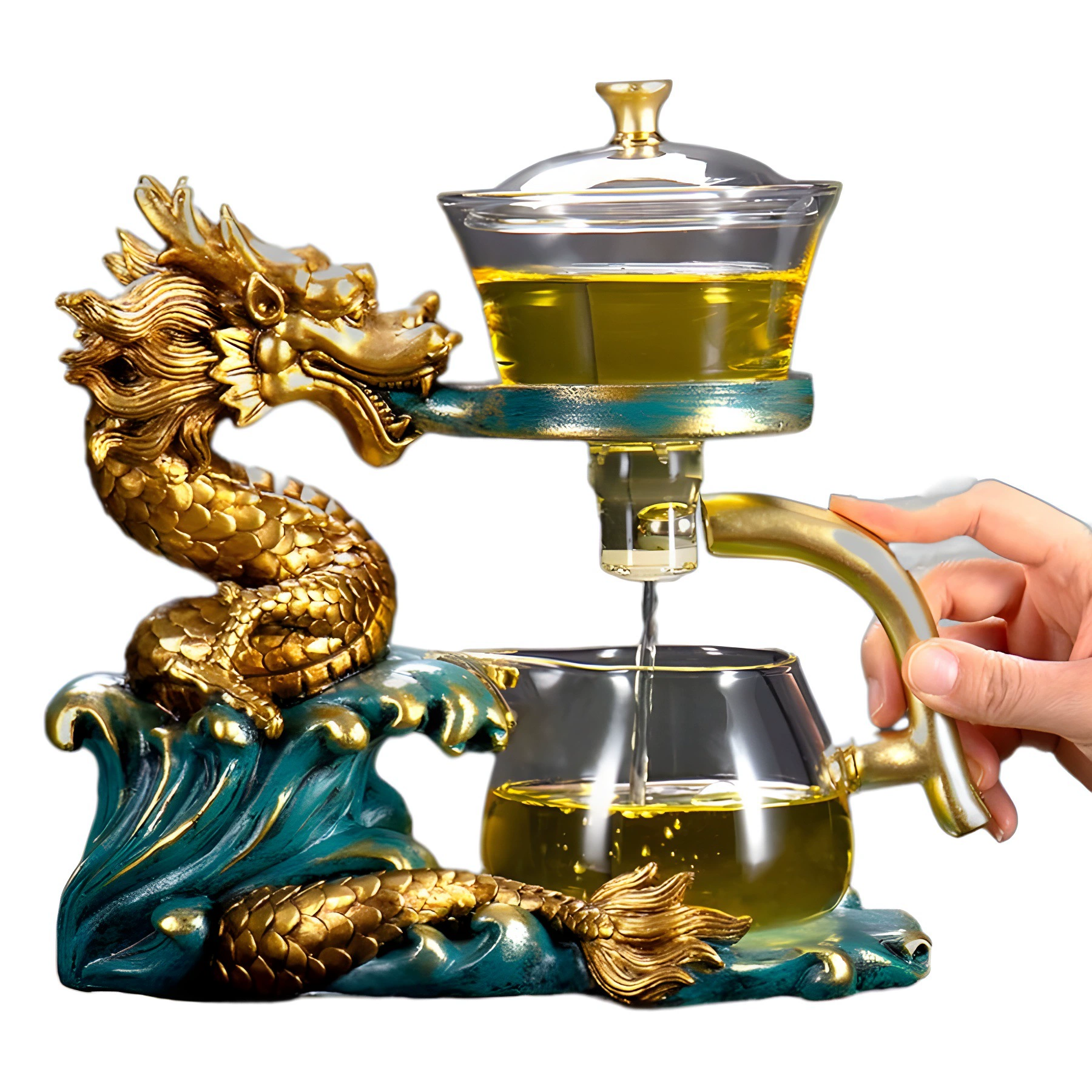 Glass mountain oolong tea, tea set, automatic teapot for office, new collection, fully automatic