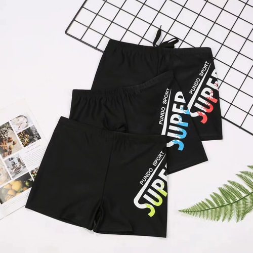 Teenage and junior high school students' swim trunks for boys—personalized swimwear for water parks and hot springs, perfect for older kids.