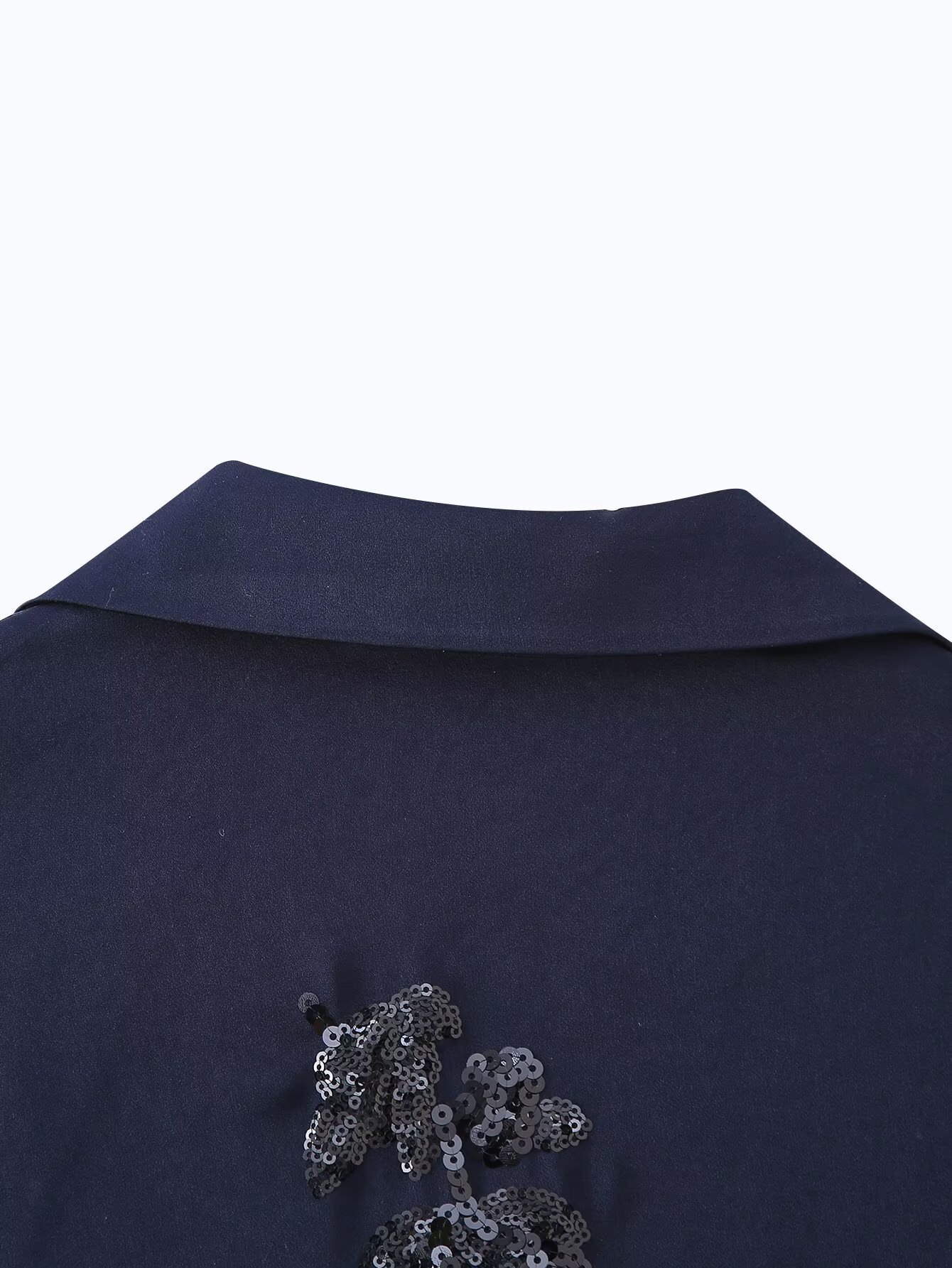 Dámske oblečenie, letná novinka 2024, sako s dlhými nohavicami a perleťovou ozdobou_voghion.com