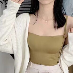 Sexy glossy supporting wireless bra, non-slip straps, strapless