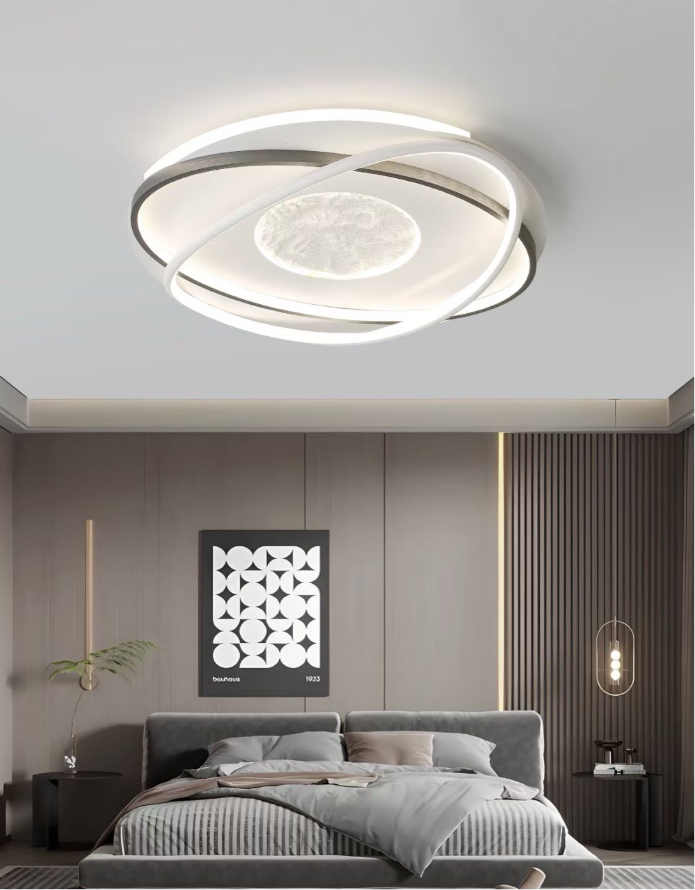 lámpara de techo del dormitorio moderna y simple lujosa nube sensación de niebla minimalista led protección de ojos estudio dormitorio principal lámpara