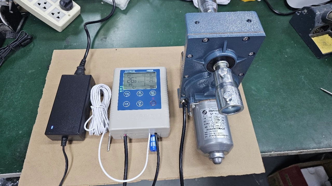 Автоматический вытяжной вентилятор для теплицы Weinong, двухосевой, 100 Вт, 24 В, с управлением через мобильный телефон, самовыключение при перегрузке, чтобы предотвратить разрыв вентиляционных отверстий.