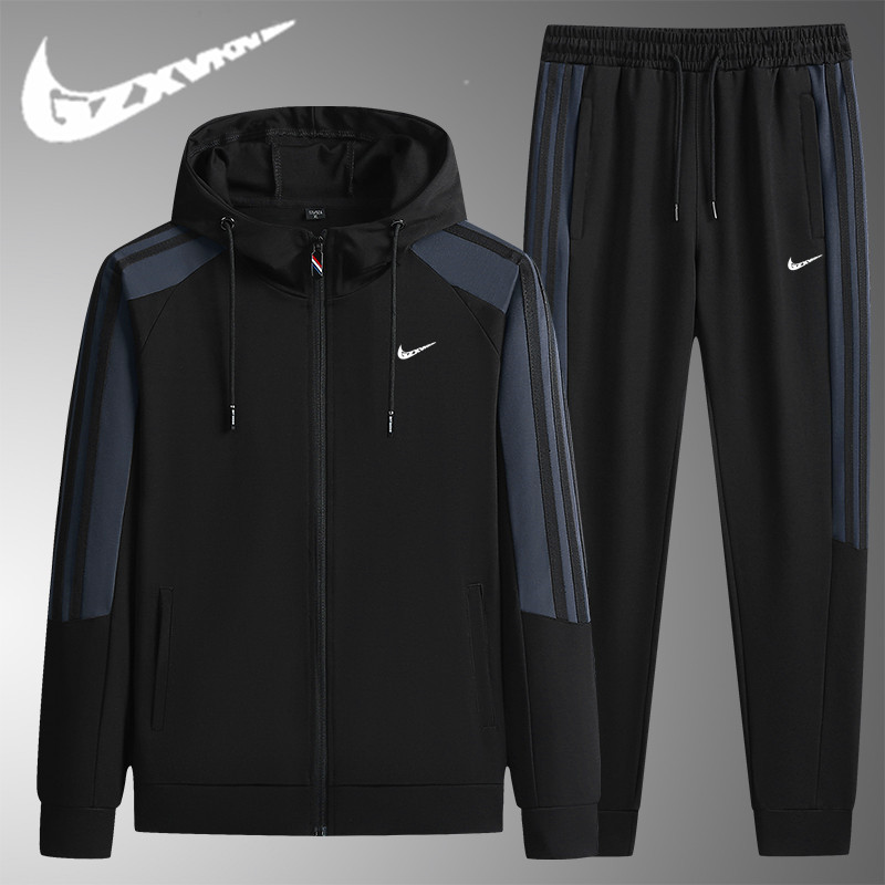 Autumn Sports Suit for Men 2026 New Style Hooded Zip-Up Sweatshirt and Sweatpants Casual Trendy Outfit Set Men's Clothing Autumn Sports Suit for Men 2026 New Style Hooded Zip-Up Sweatshirt and Sweatpants Casual Trendy Outfit Set Men's Clothing